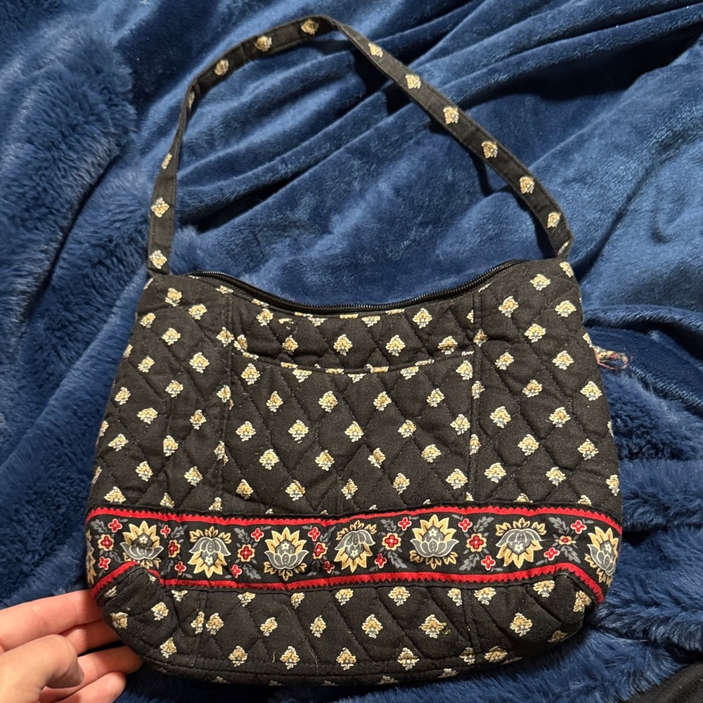 Vera Bradley “Classic Black” pattern small purse/shoulder bag